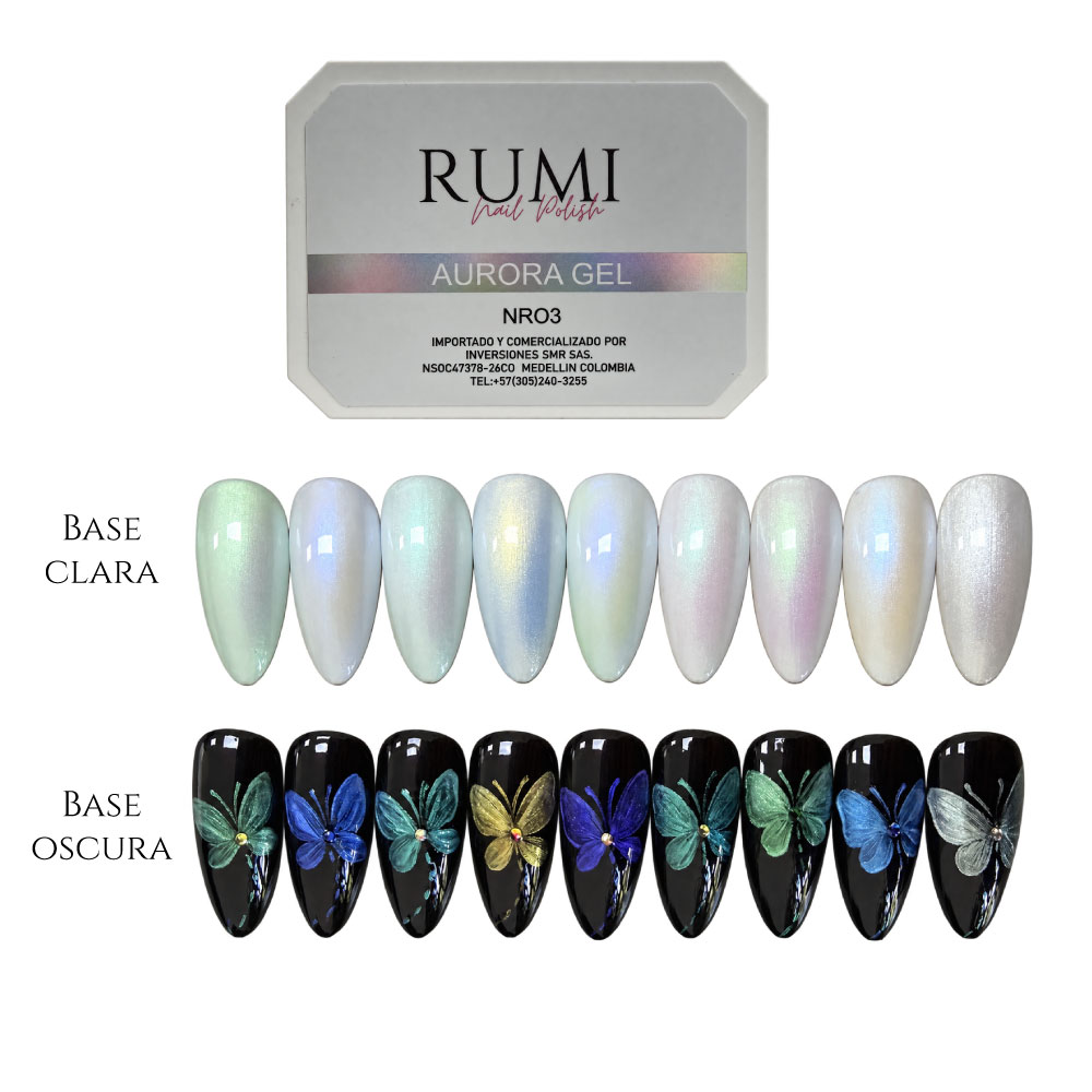 Paleta aurora gel Ref 3 x 9 tonos